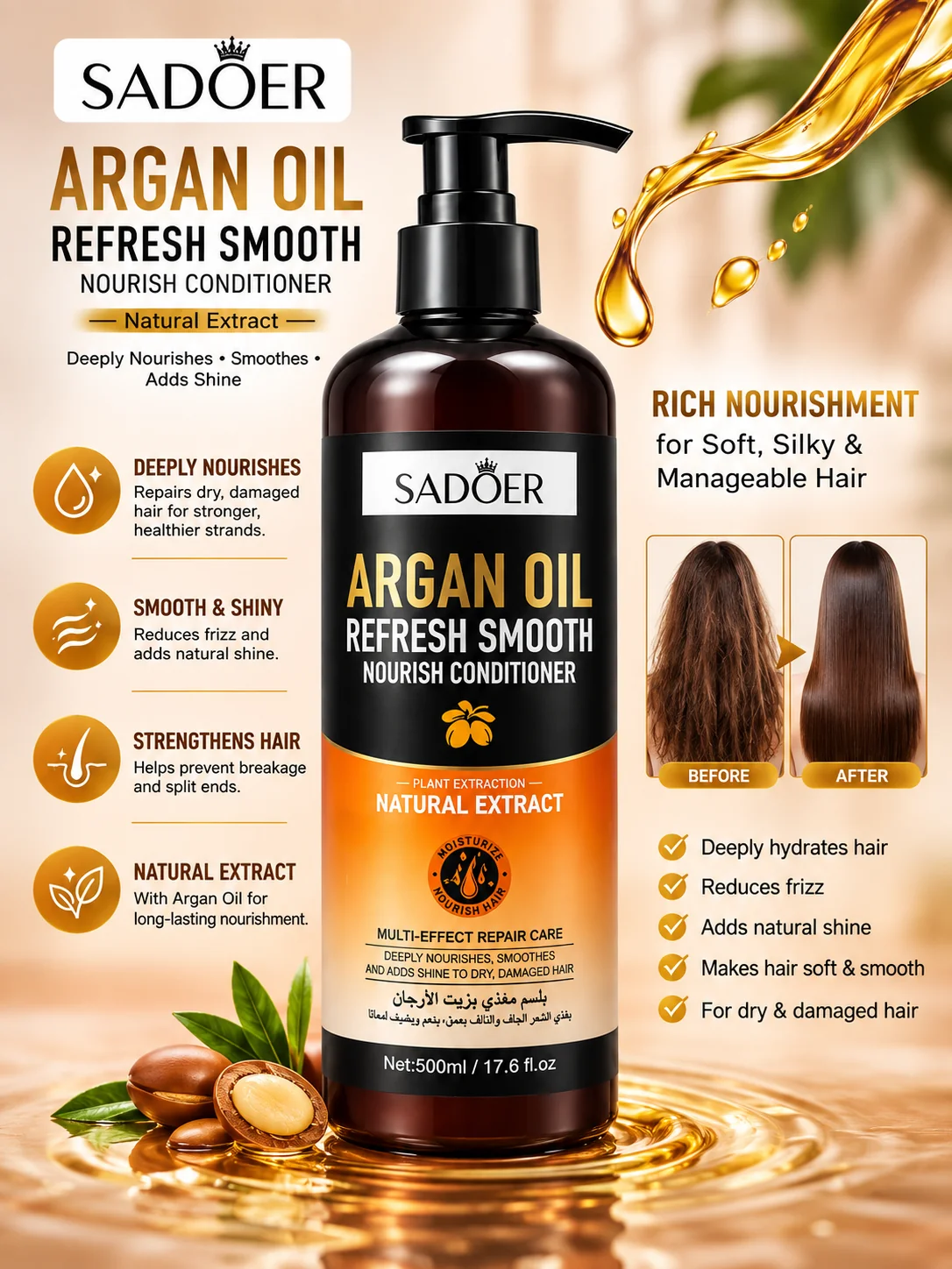 SADOER Argan Oil Refresh Smooth Conditioner